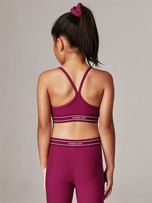 
            
                Load image into Gallery viewer, RUNNING BARE - Say My Name Sports Bra Childrens / Sherbet Berry
            
        