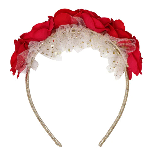 PINK POPPY - Christmas Holiday Floral Headband
