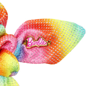 
            
                Load image into Gallery viewer, PINK POPPY -Barbie Rainbow Fantasy Tie Scrunchie w/Barbie Charm
            
        