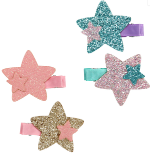 PINK POPPY - Shimmering Mermaid Star Hair Clips