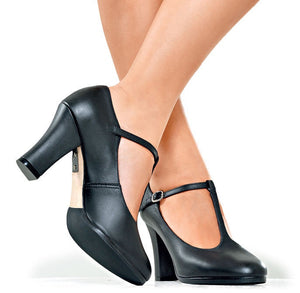 
            
                Load image into Gallery viewer, SO DANCA - Cynthia 3&amp;quot; Heel Chorus Shoe Adults / Full Sole/ Leather
            
        
