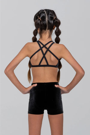 SYLVIA P -  Black Velvet Short 2.0 Childrens