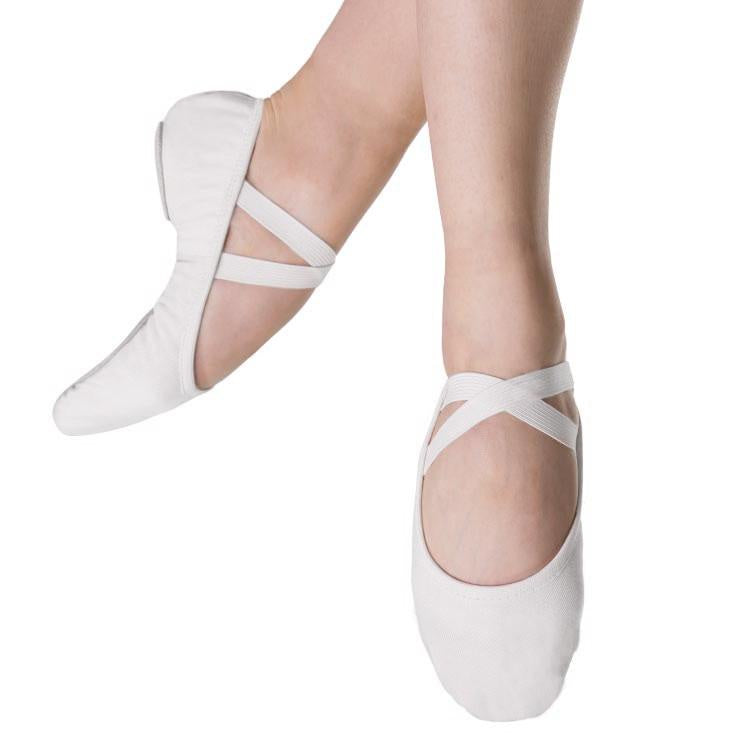 BLOCH Performa Ballet Shoe Adults Split Sole Canvas White